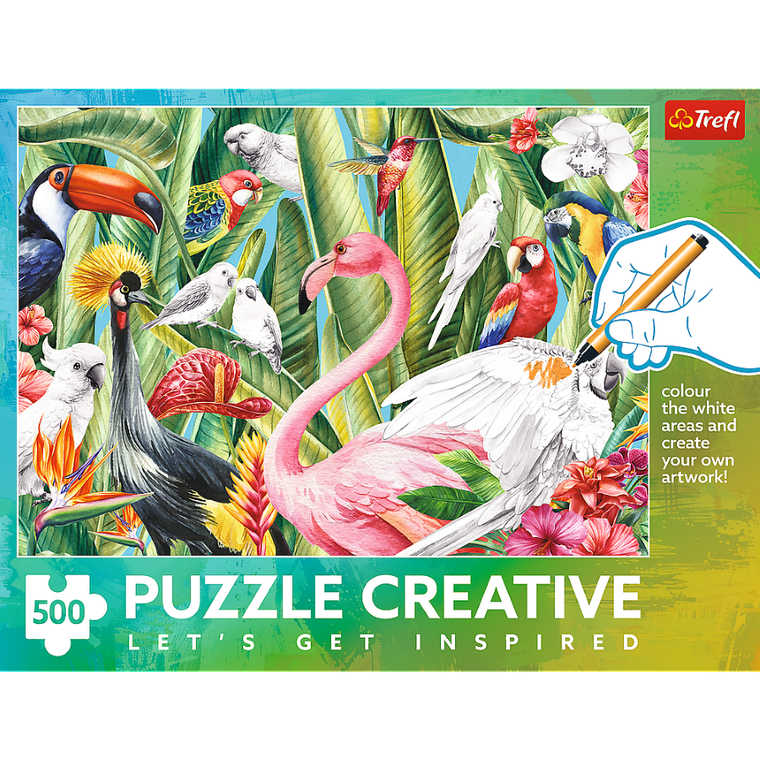 Trefl, Creative, Rajskie ptaki, puzzle, 500 elementów