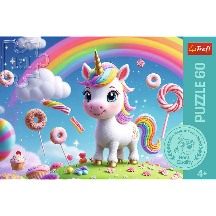 Trefl, Cukierkowy świat, puzzle, 60 elementów
