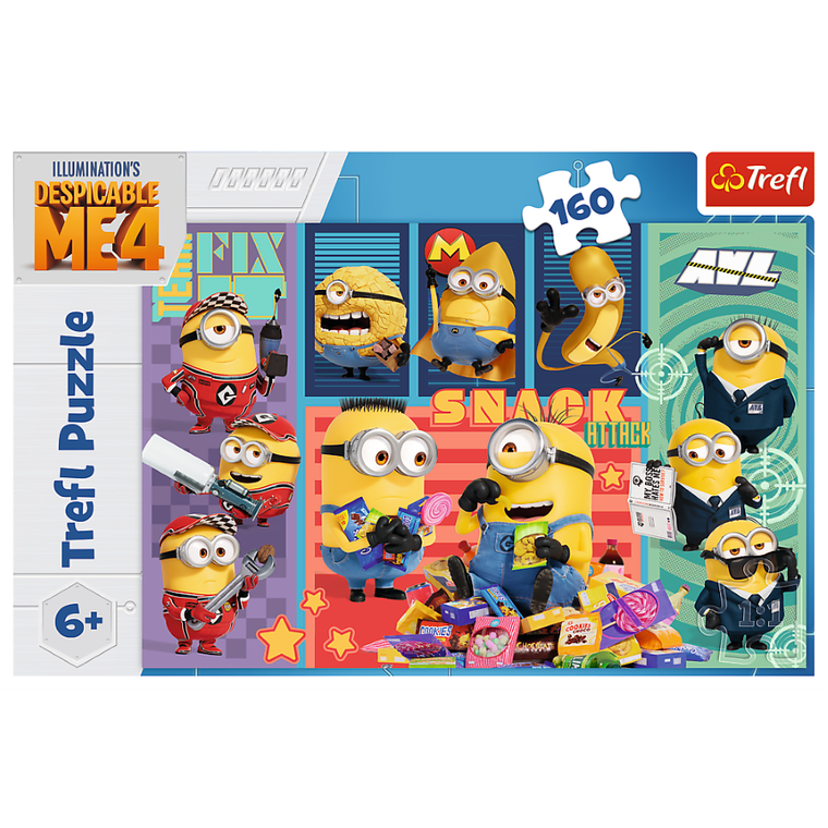 Trefl, Despicable Me 4, Minionkowa radość, puzzle, 160 elementów