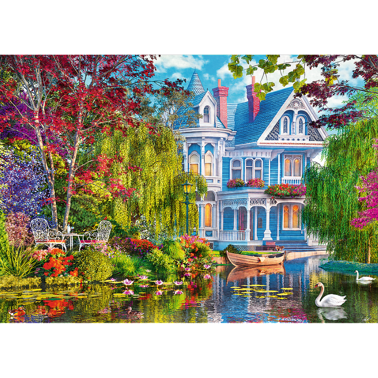 Trefl, Dom nad jeziorem, puzzle, 2000 elementów