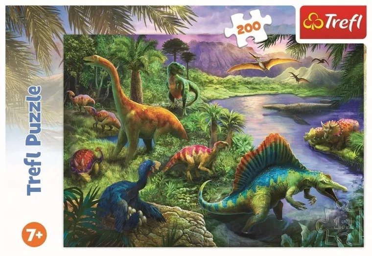 Trefl, Drapieżne dinozaury, puzzle, 200 elementów