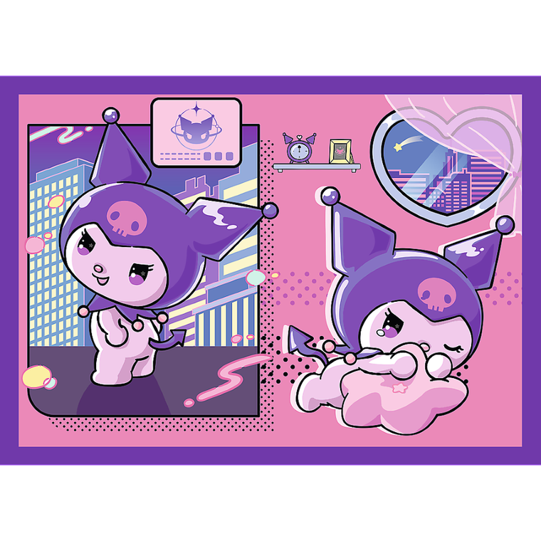 Trefl, Dzień Kuromi, puzzle 4w1