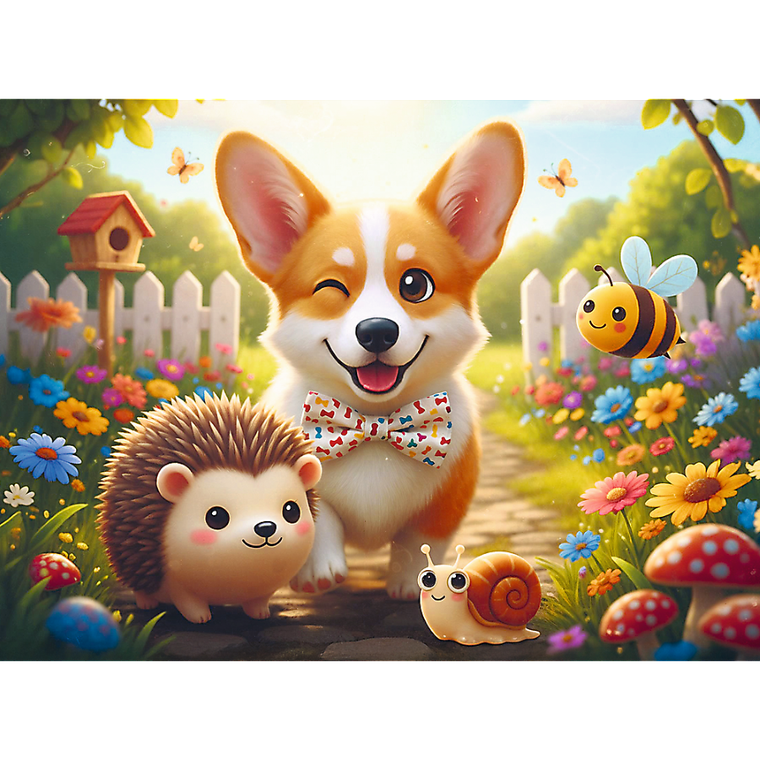 Trefl, Dzień z Corgim, puzzle, 30 elementów