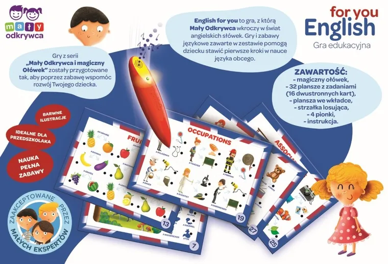 Trefl, English for you, Magiczny ołówek, gra edukacyjna