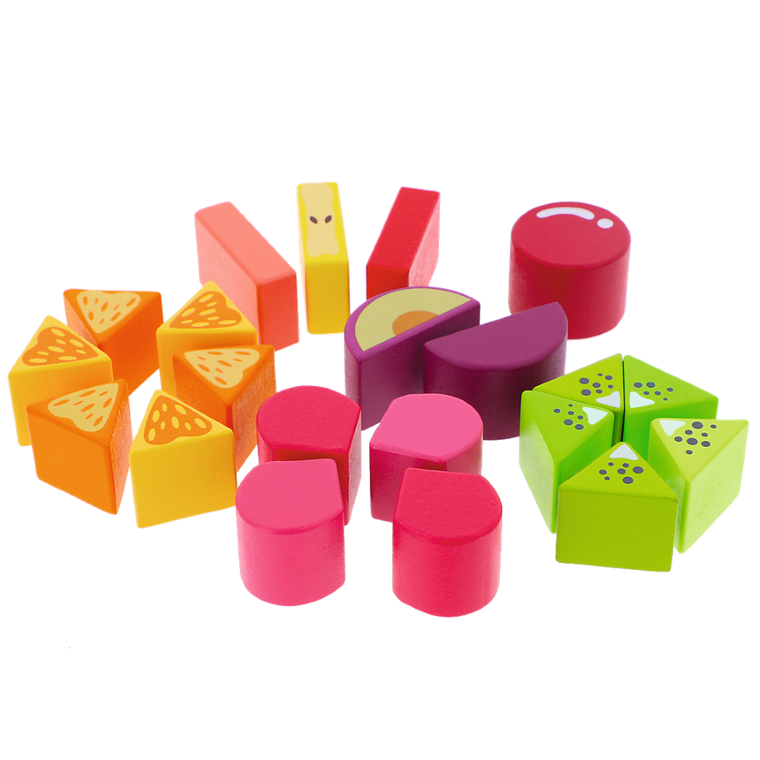 Trefl, Fruity Beauty, układanka drewniana, owoce, 21 elementów