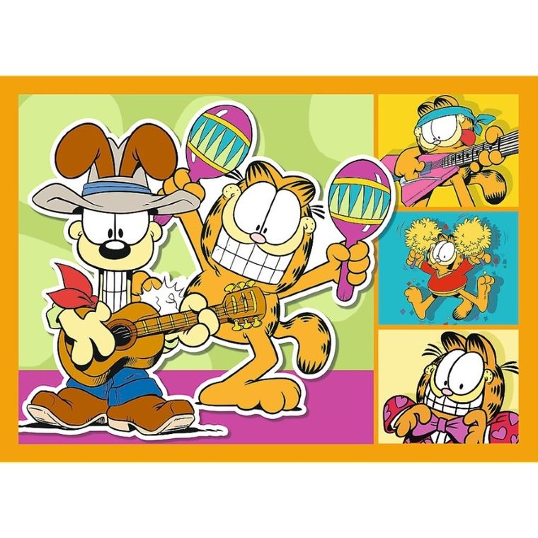 Trefl, Garfield kocha lazanię, puzzle 4w1, 54+48+35+70 elementów