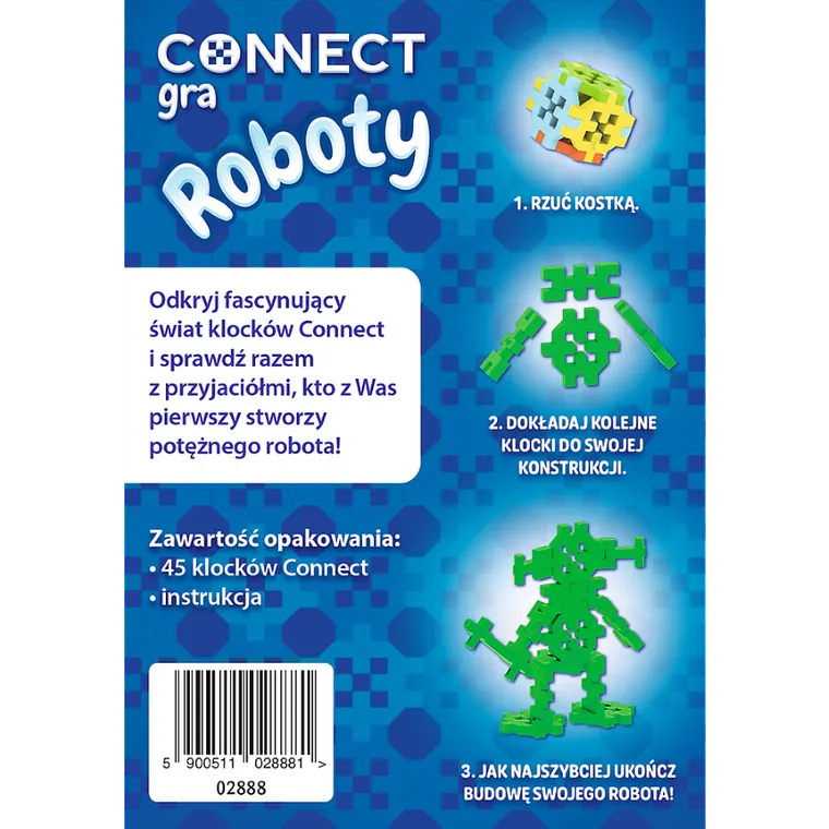 Trefl, Gra Connect, gra zręcznościowa, klocki roboty