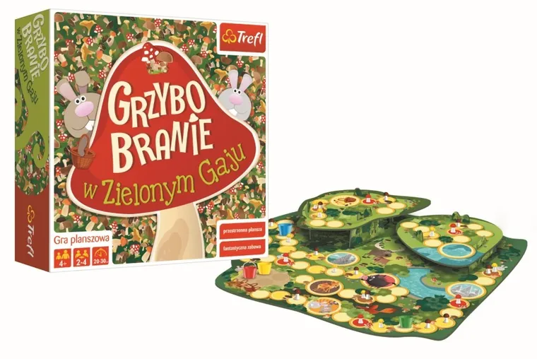 Trefl, Grzybobranie w Zielonym Gaju, gra familijna 3D