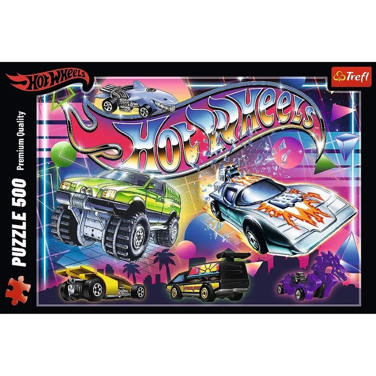 Trefl, Hot Wheels: Lata 80-te, puzzle, 500 elementów