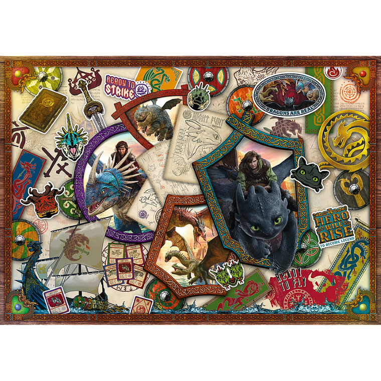 Trefl, Jak wytresować smoka, Bohaterowie, puzzle, 1000 elementów