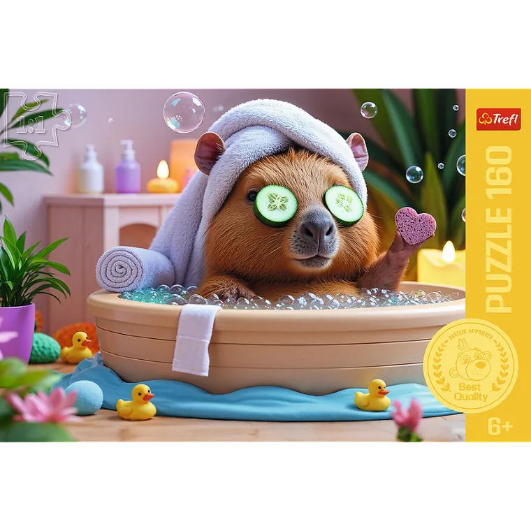Trefl, Kapibara w SPA, puzzle, 160 elementów