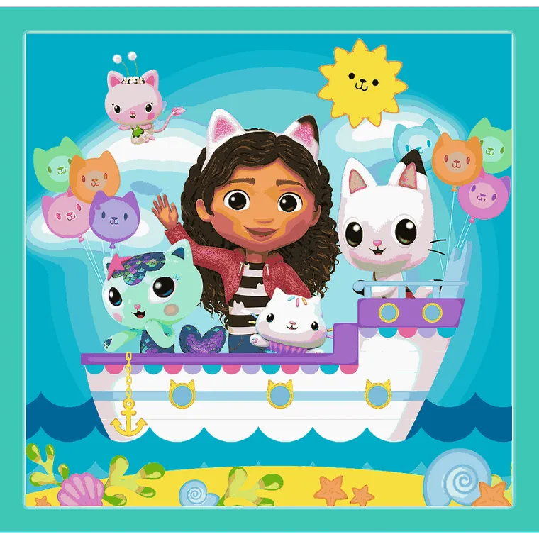 Trefl, Koci Domek Gabi, Aktywności Gabby, puzzle 3w1