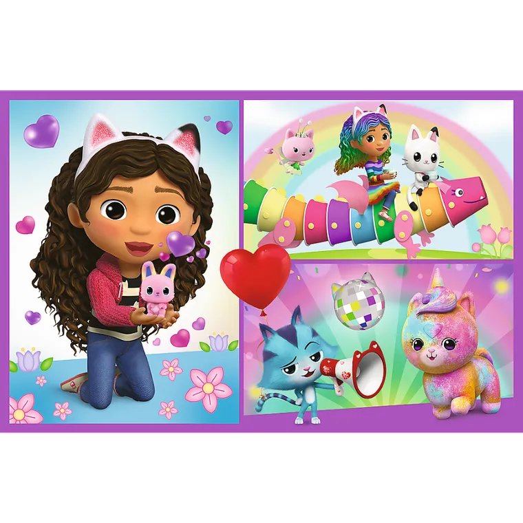 Trefl, Koci Domek Gabi, Baw się z Gabby, puzzle, 2-70 elementów