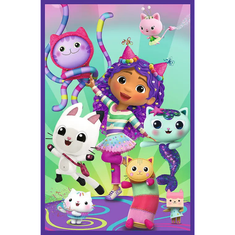 Trefl, Koci Domek Gabi, Kolorowe dni Gabby, puzzle, 3-80 elementów