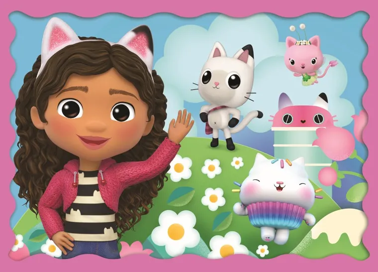 Trefl, Koci Domek Gabi, puzzle, 4w1, 207 elementów