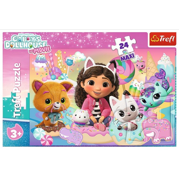 Trefl, Koci świat Gabi, puzzle maxi, 24 elementów