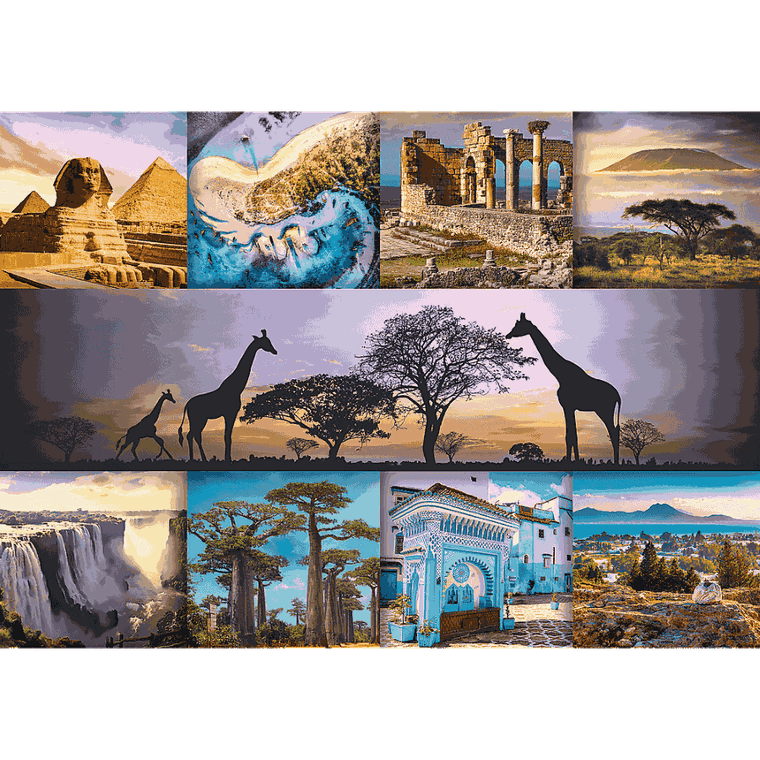 Trefl, Kolaż, Afryka, puzzle, 1000 elementów