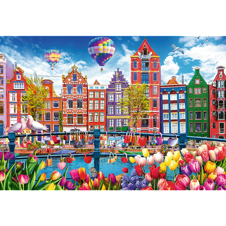 Trefl, Kolorowy Amsterdam, puzzle, 1500 elementów