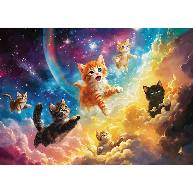 Trefl, Kosmiczne kotki, puzzle, 500 elementów