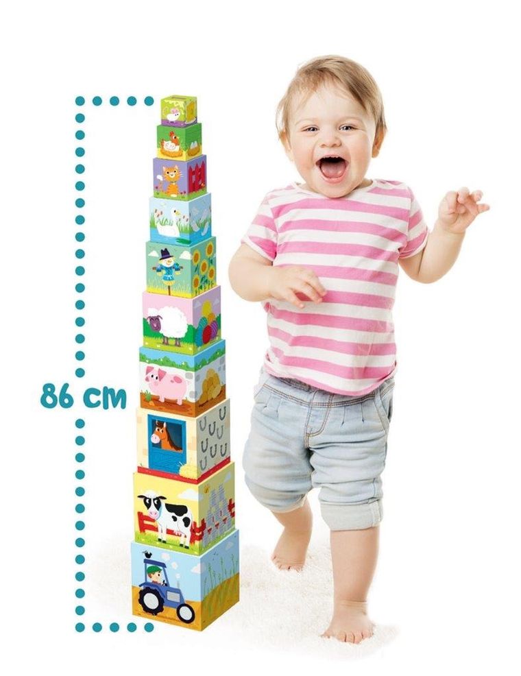 Trefl, Kostki do układania, Stacking Cubes, W lesie, piramida