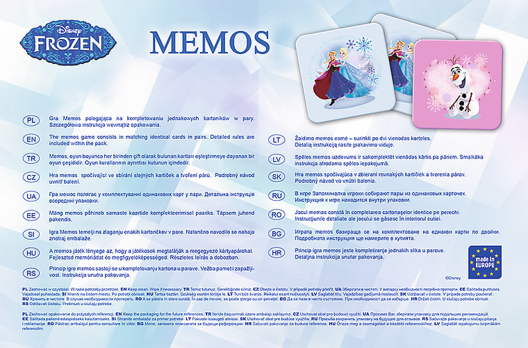 Trefl, Kraina Lodu, Memos, gra familijna