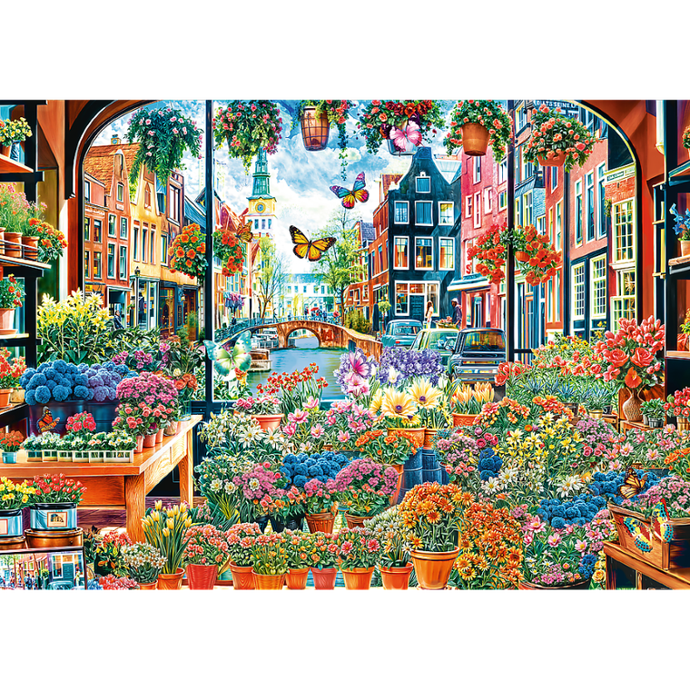 Trefl, Kwiaciarnia w Amsterdamie, puzzle, 2000 elementów