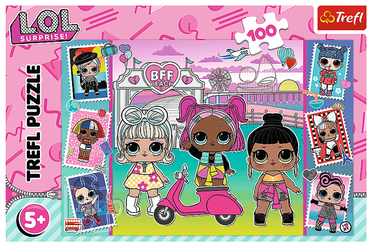 Trefl, L.O.L. Surprise, Zdjęcia Laleczek, puzzle, 100 elementów