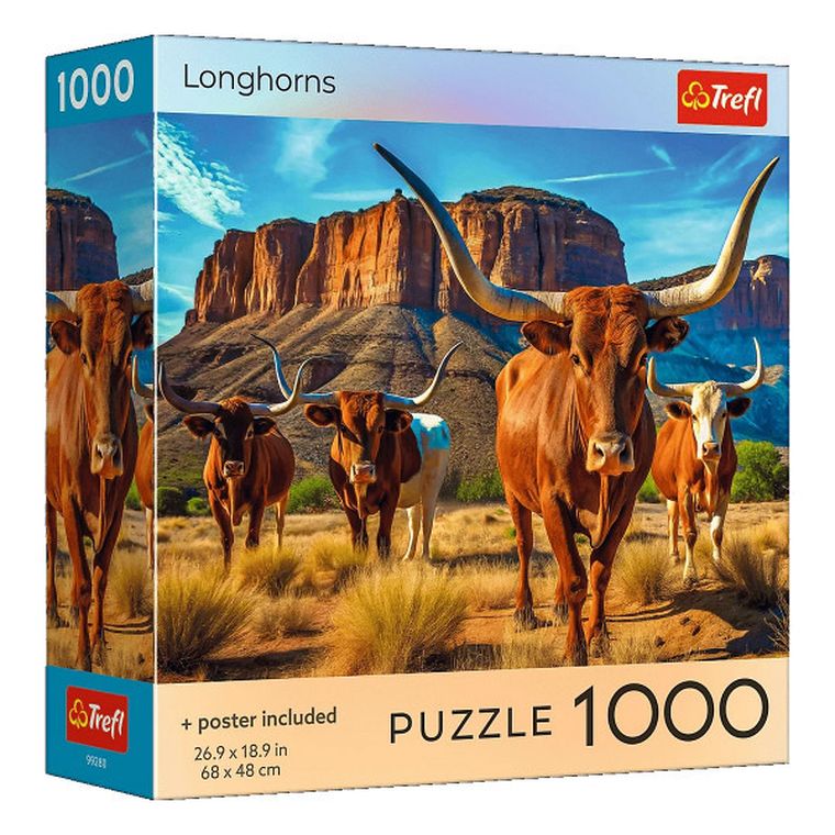 Trefl, Longhorns, USA, puzzle, 1000 elementów