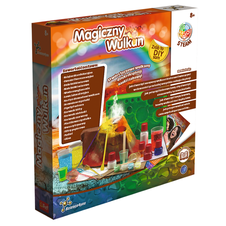 Trefl, Magiczny Wulkan, wulkaniczne eksperymenty, zestaw edukacyjny