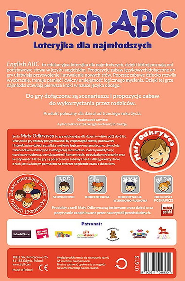 Trefl, Mały odkrywca, English ABC, gra edukacyjna