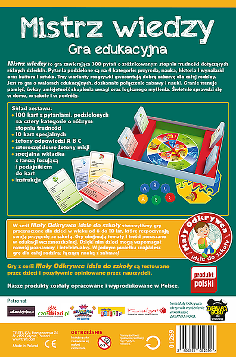Trefl, Mały Odkrywca idzie do szkoły. Mistrz wiedzy, gra edukacyjna