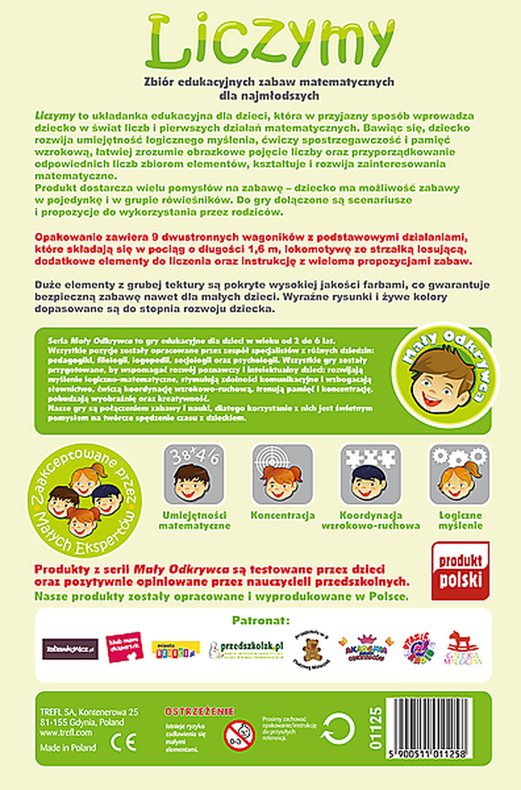 Trefl, Mały odkrywca, Liczymy, gra edukacyjna