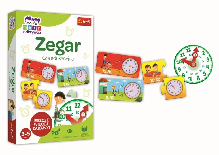 Trefl, Mały Odkrywca, Zegar, gra edukacyjna