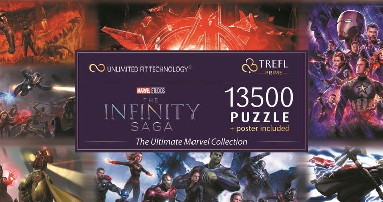 Trefl, Marvel Super Heroes, Through the Movies, puzzle, 13500 elementów