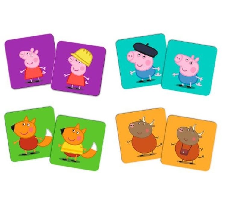 Trefl, Memos Classic & Plus, Świnka Peppa, gra familijna (wersja ukraińska)