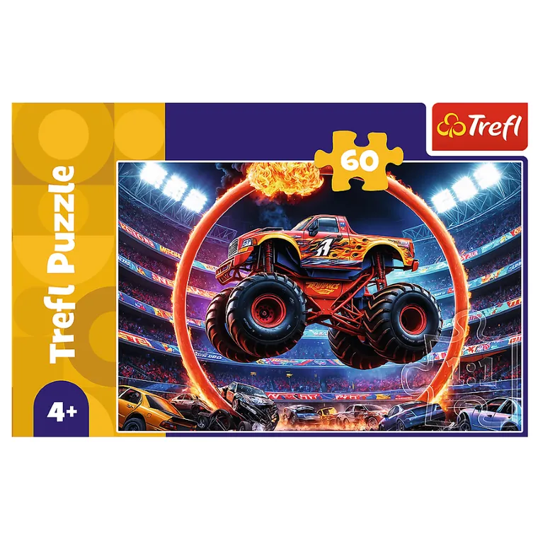 Trefl, Monster truck, puzzle, 60 elementów