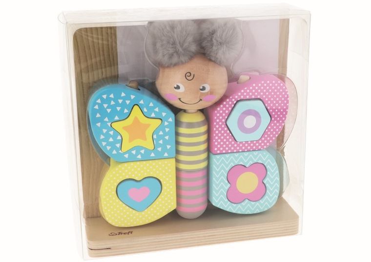 Trefl, Motylek pupilek, zabawka drewniana