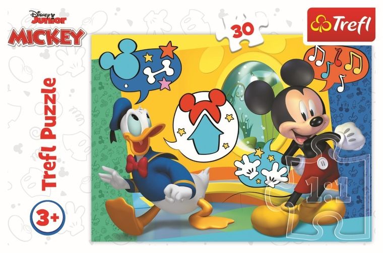 Trefl, Myszka Miki i Wesoły Domek, puzzle, 30 elementów