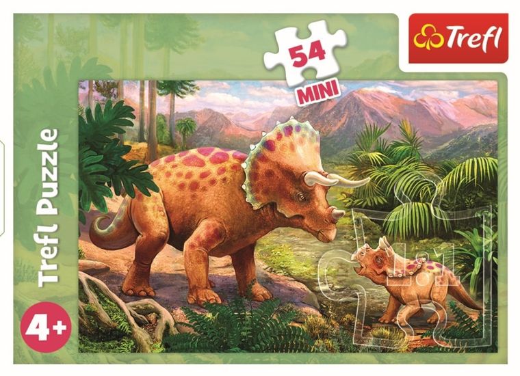 Trefl, Niesamowite dinozaury, puzzle mini, 54 elementy, 1 szt.