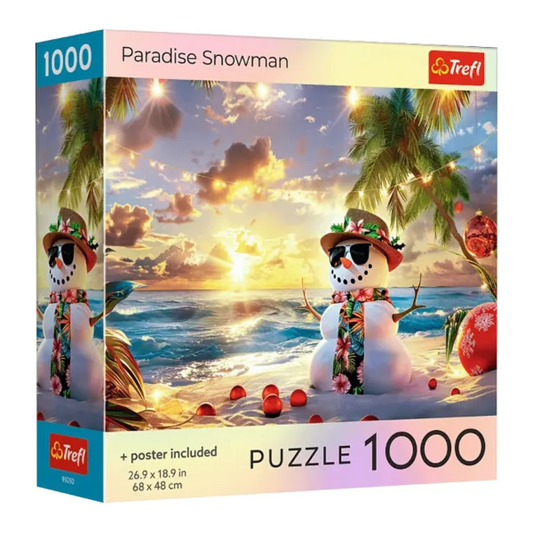Trefl, Paradise Snowman, USA, puzzle, 1000 elementów
