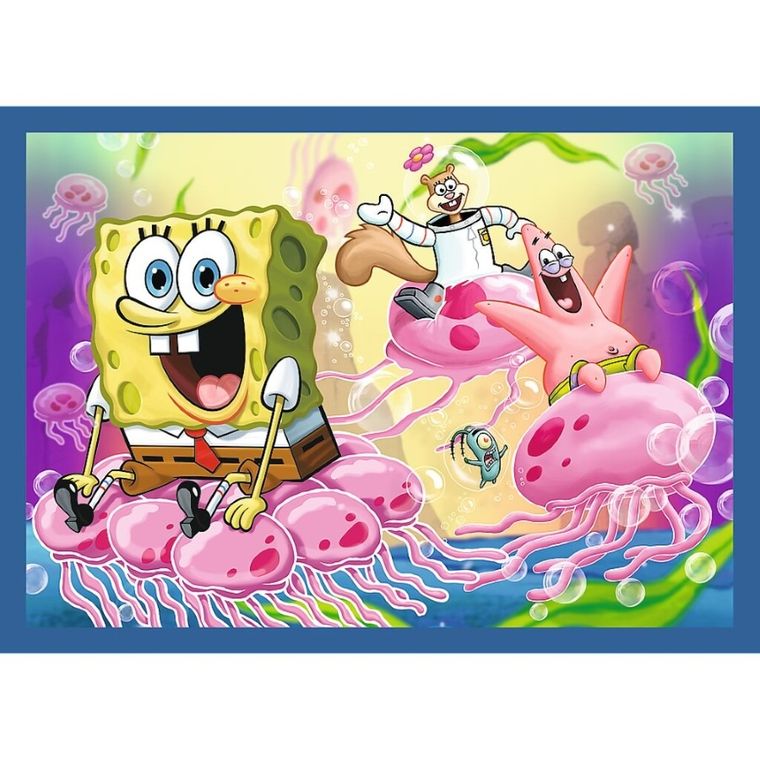 Trefl, Podwodne życie SpongeBoba, puzzle 4w1, 54+48+35+70 elementów