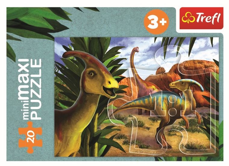 Trefl, Poznaj świat dinozaurów, puzzle, 20 elementów