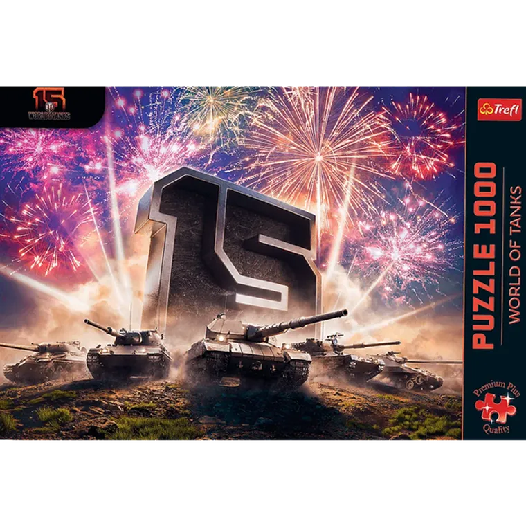 Trefl, Premium Plus, 15-lecie, Świat Czołgów, puzzle, 1000 elementów
