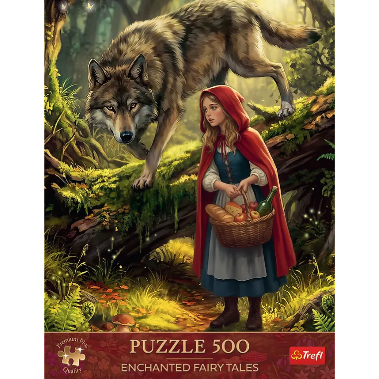 Trefl, Premium Plus, Enchanted Fairy Tales, Czerwony Kapturek i Wilk, puzzle, 500 elementów