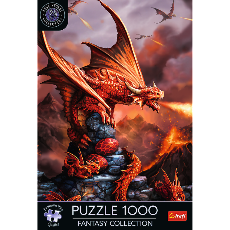 Trefl, Premium Plus, Fantasy Collection, Anne Stokes, Ognisty Smok, puzzle, 1000 elementów