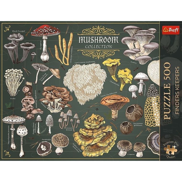 Trefl, Premium Plus, Finders Keepers, Grzyby, puzzle, 500 elementów