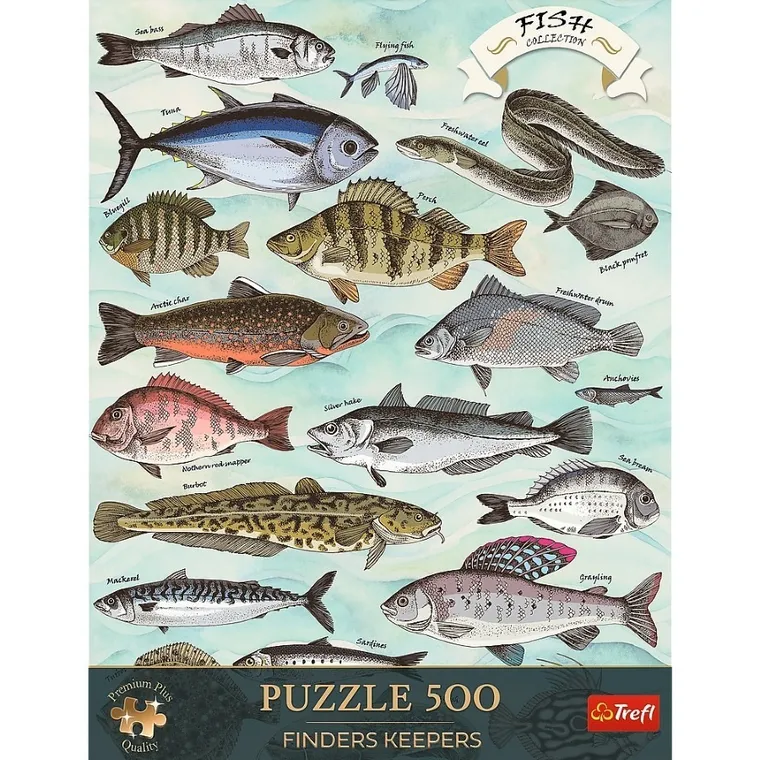 Trefl, Premium Plus, Finders Keepers, Ryby, puzzle, 500 elementów