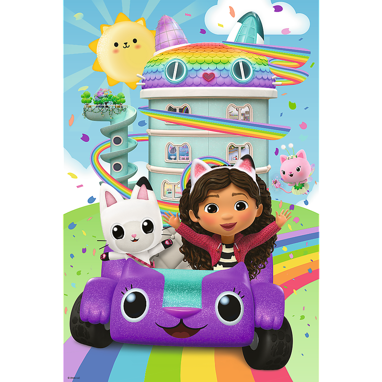 Trefl, Premium Plus Kids, Koci Domek Gabi, Piękna Gabby, puzzle, 160 elementów