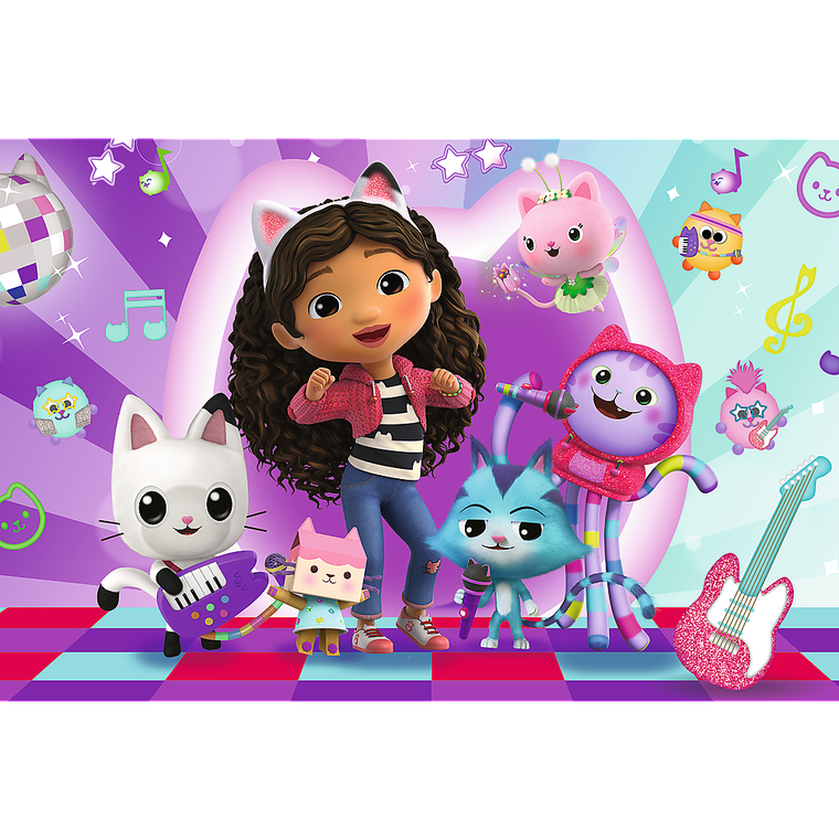 Trefl, Premium Plus Kids, Koci Domek Gabi, puzzle, 100 elementów