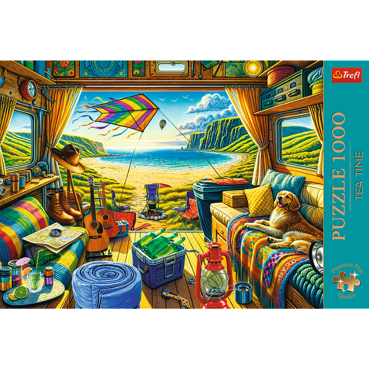 Trefl, Premium Plus, Tea Time, Kamperem w podróży, puzzle, 1000 elementów